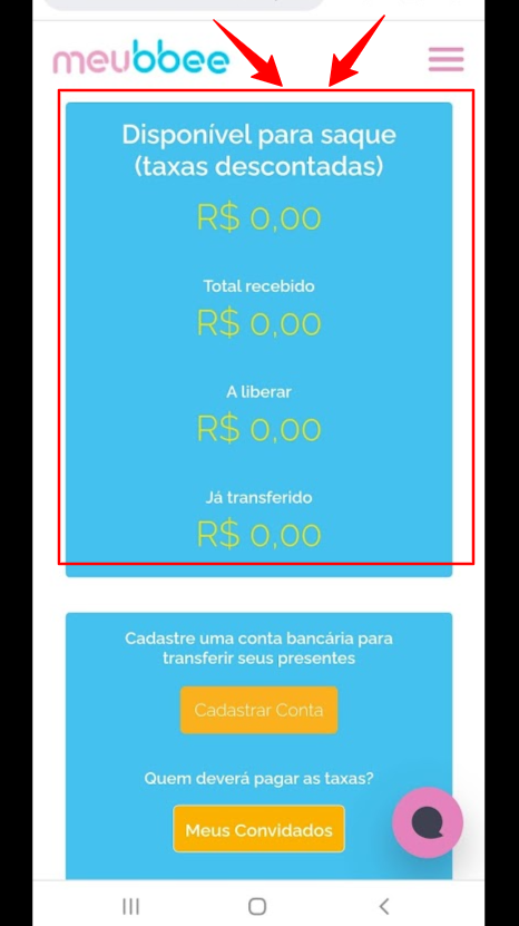 Painel Meus Presentes Meubbee